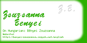 zsuzsanna benyei business card