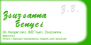 zsuzsanna benyei business card